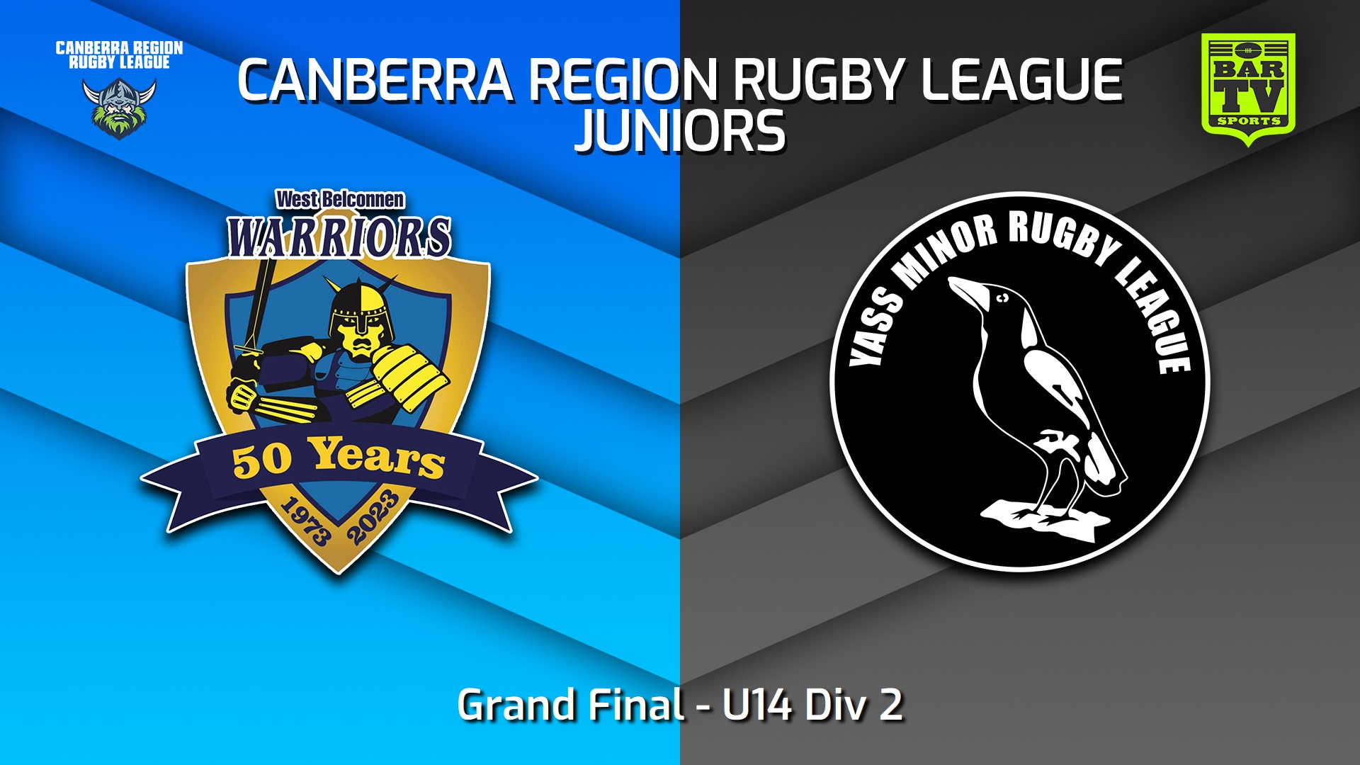250907-video-Canberra Region Rugby League Juniors Grand Final - U14 Div 2 - West Belconnen Warriors Juniors v Yass Magpies Juniors Slate Image