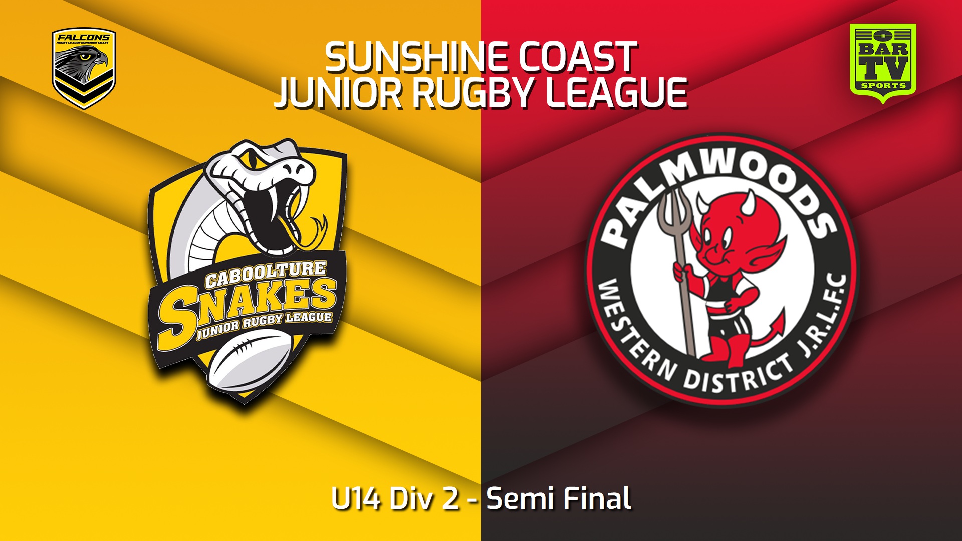 230826-Sunshine Coast Junior Rugby League Semi Final - U14 Div 2 - Caboolture Snakes JRL v Palmwoods Devils JRL Slate Image