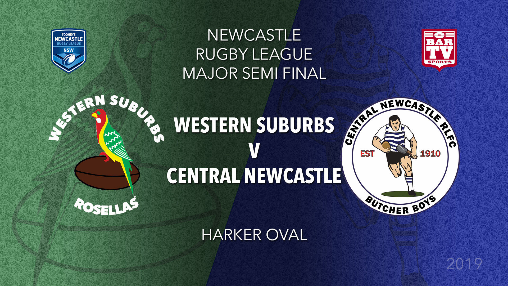 Newcastle Rugby League Major Semi Final - 1st Grade - Western Suburbs Rosellas v Central Newcastle Slate Image
