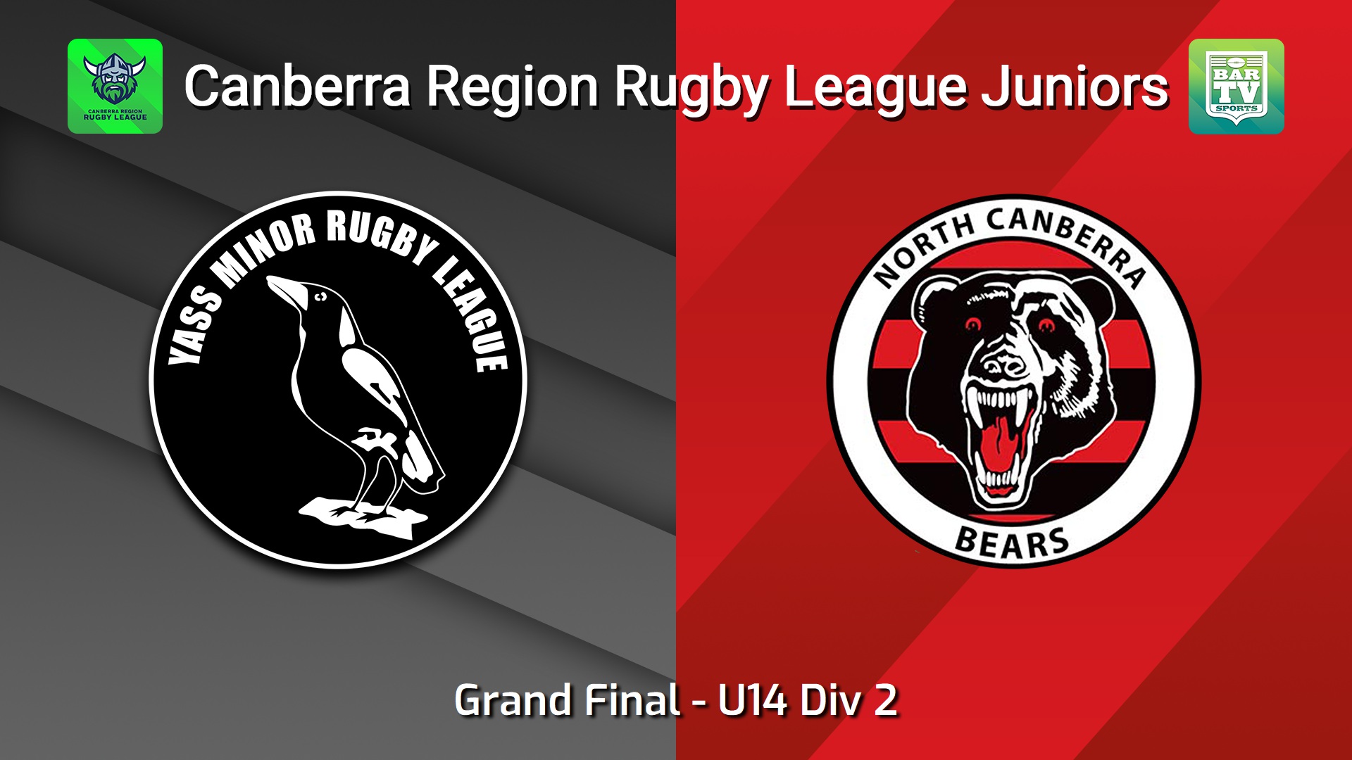260913-video-Canberra Region Rugby League Juniors Grand Final - U14 Div 2 - Yass Magpies Juniors v North Canberra Bears Minigame Slate Image