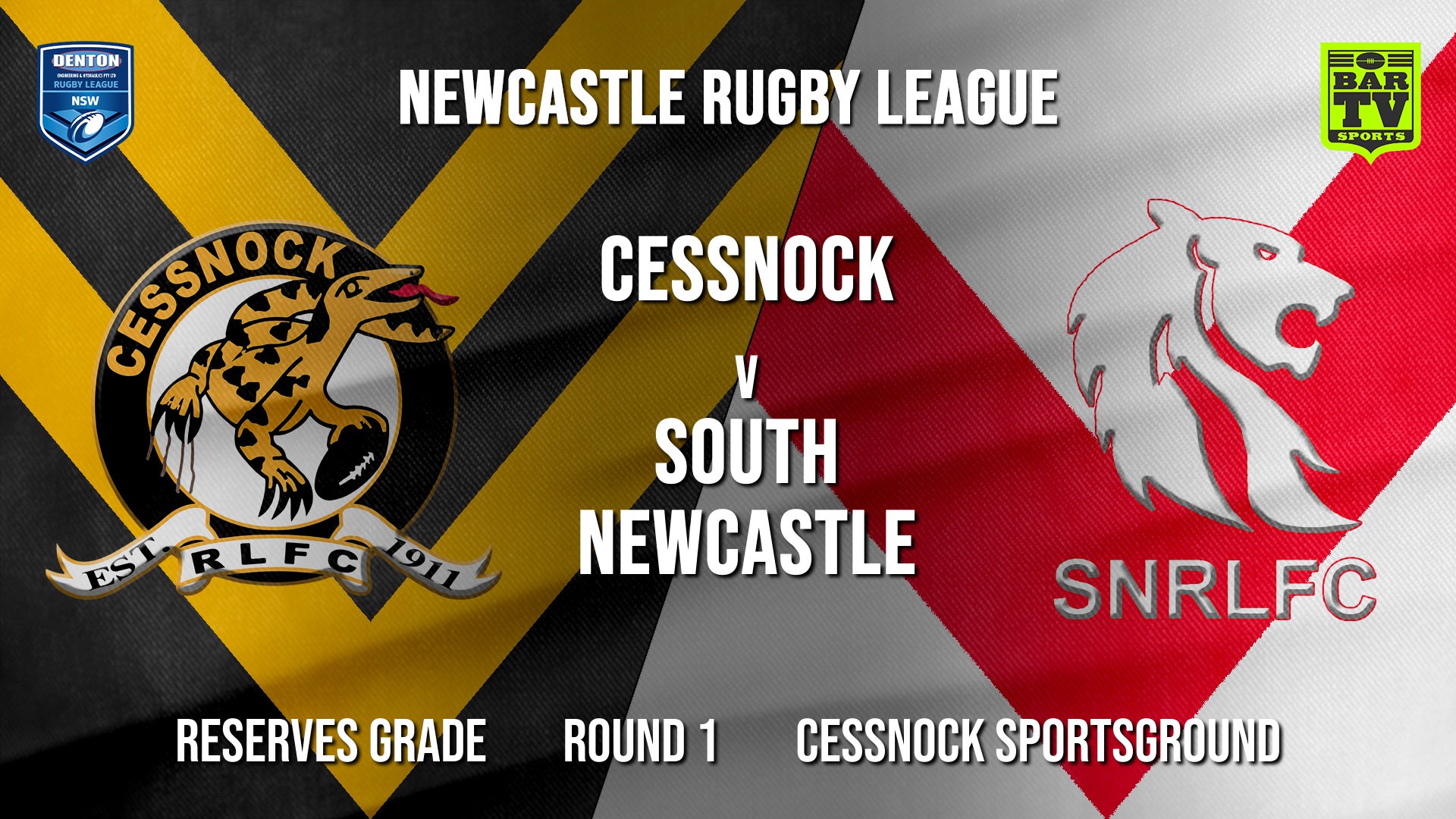 Newcastle Rugby League Round 1 - Reserves Grade - Cessnock Goannas v South Newcastle Slate Image