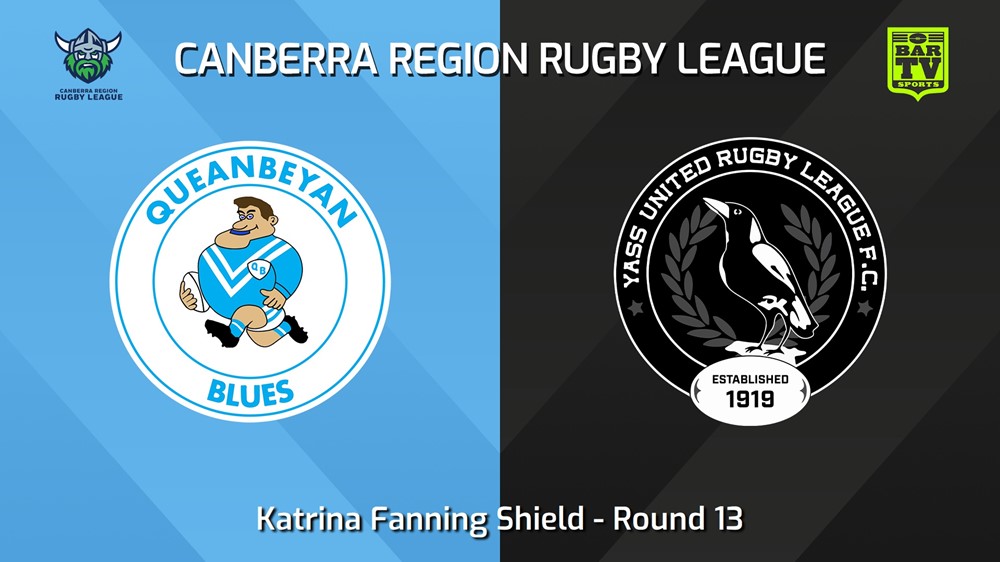 240706-video-Canberra Round 13 - Katrina Fanning Shield - Queanbeyan Blues v Yass Magpies Slate Image