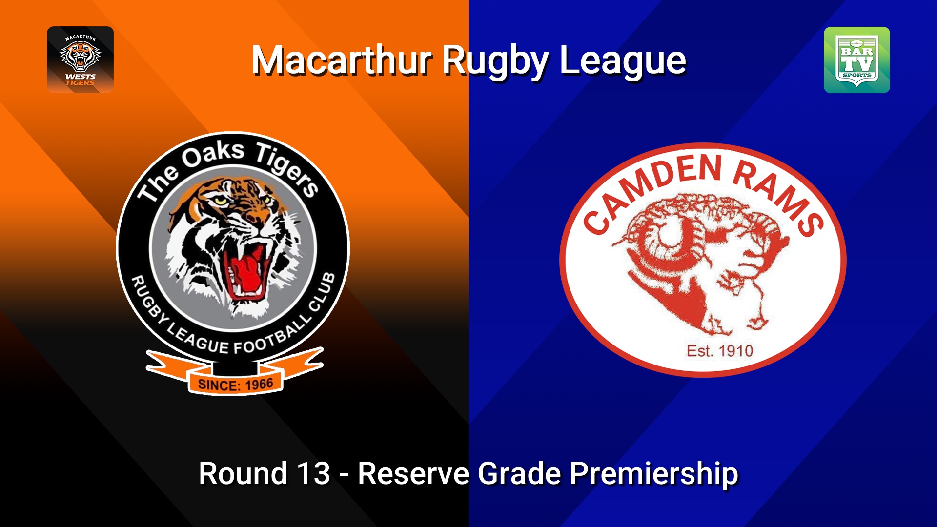 260726-video-Macarthur RL Round 13 - Reserve Grade Premiership - The Oaks Tigers v Camden Rams Minigame Slate Image