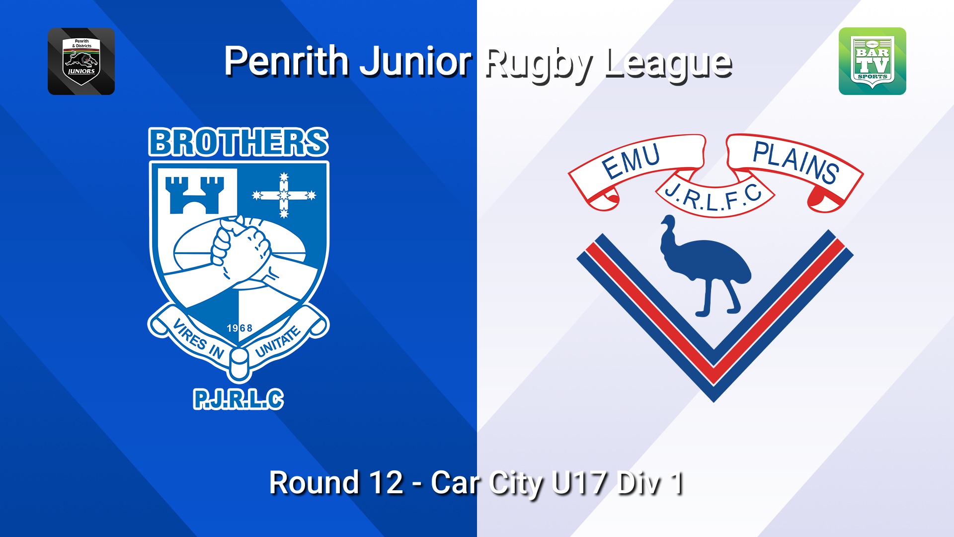 260718-video-Penrith & District Junior Rugby League Round 12 - Car City U17 Div 1 - Brothers v Emu Plains Slate Image