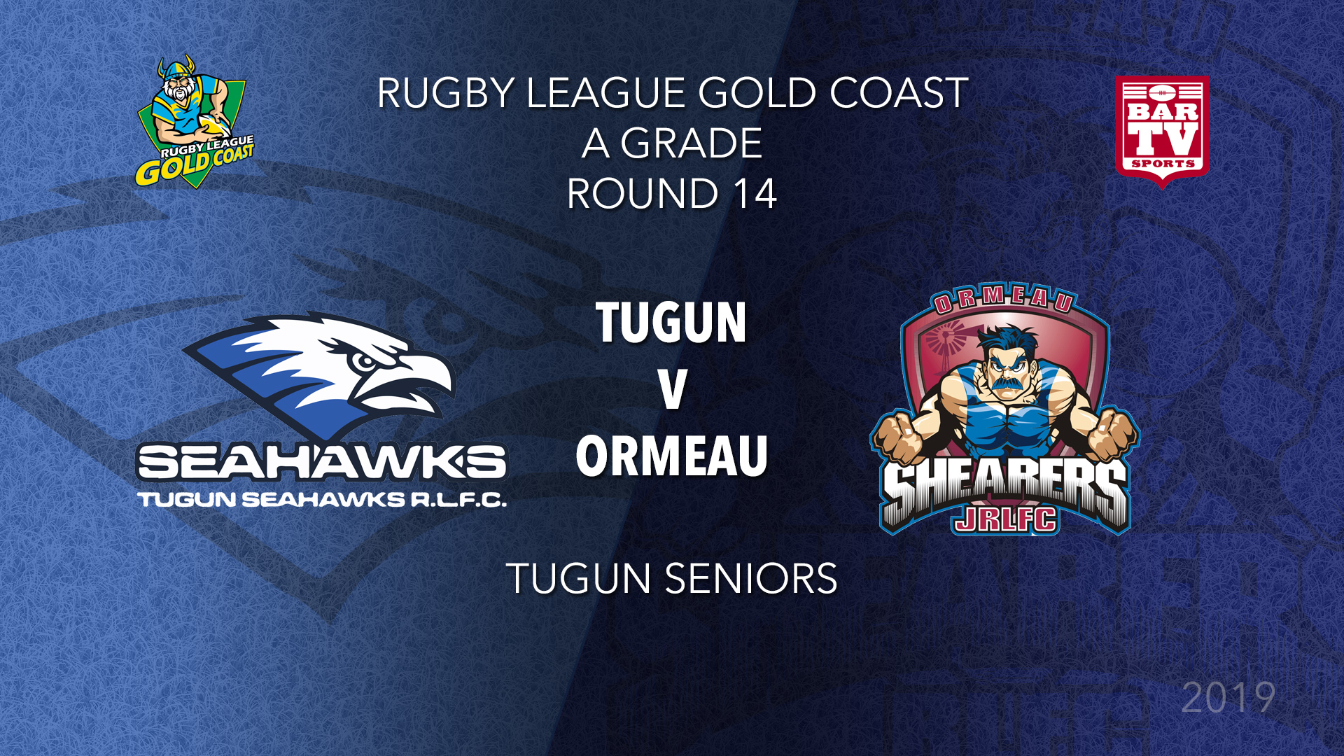 RLGC Round 14 - A Grade - Tugun Seahawks v Ormeau Shearers Slate Image