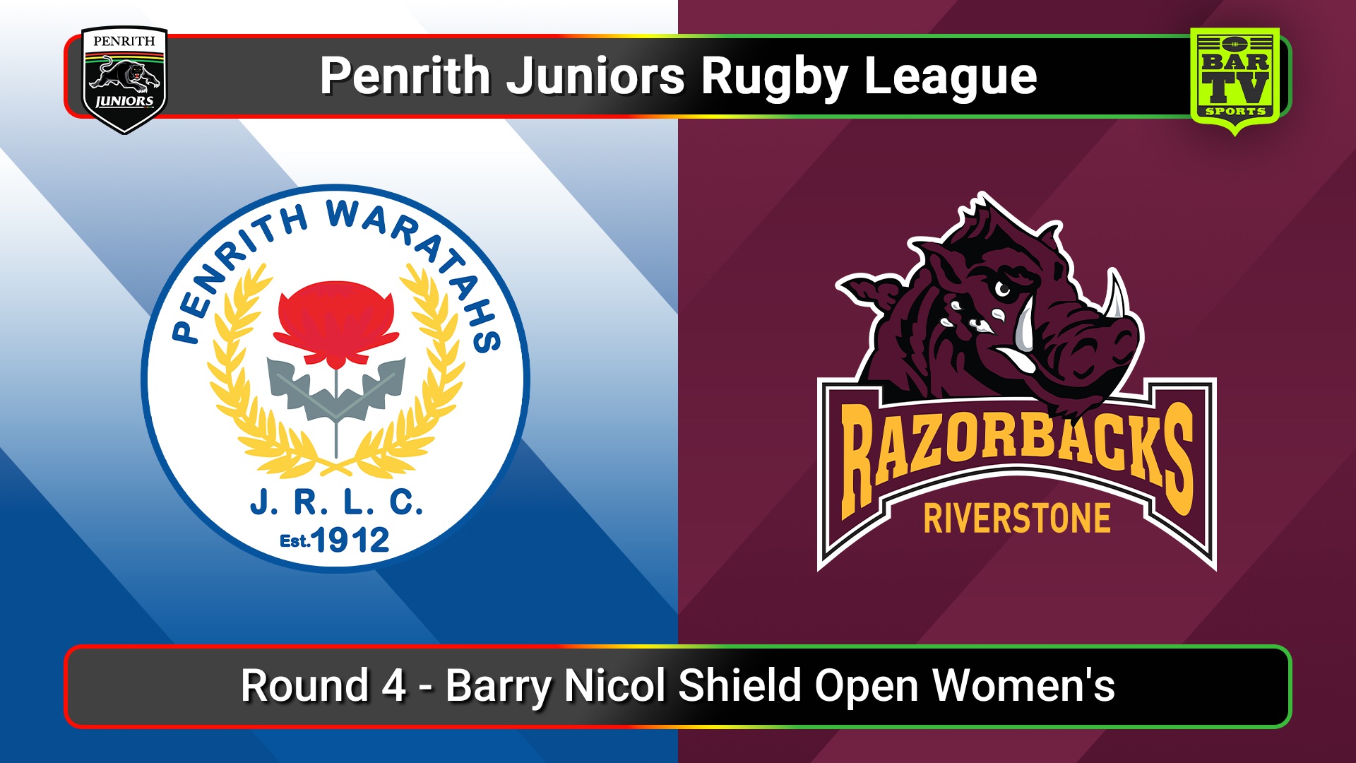 250504-video-Penrith & District Junior Rugby League Round 4 - Coates Barry Nicol Shield Open Women's - Penrith Waratahs v Riverstone Slate Image
