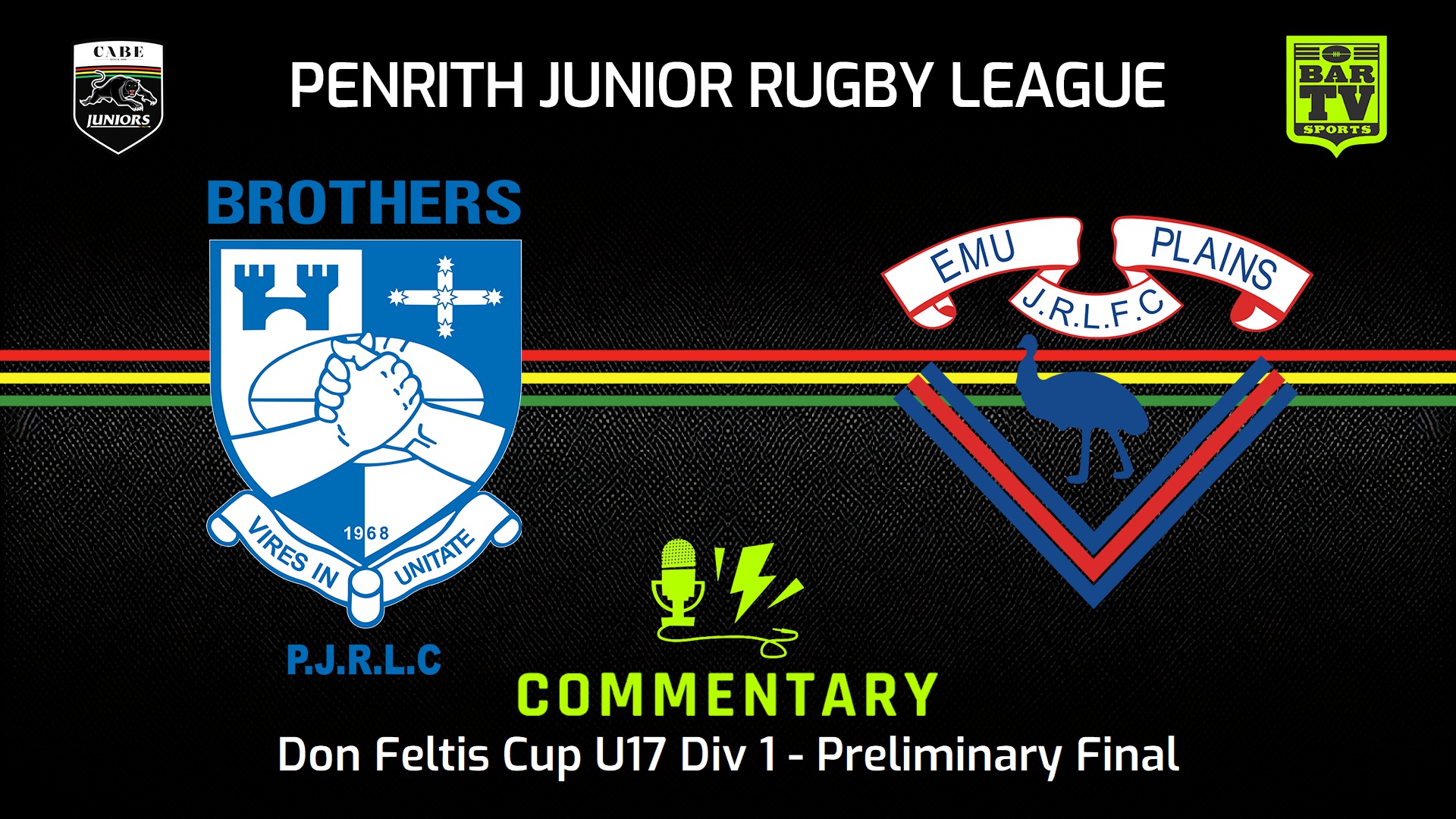 240901-video-Penrith & District Junior Rugby League Preliminary Final - Don Feltis Cup U17 Div 1 - Brothers v Emu Plains RLFC Slate Image