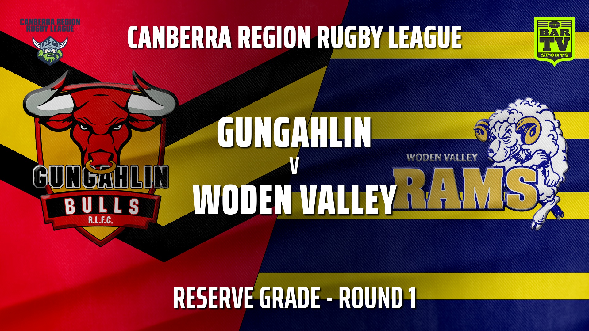 CRRL Round 1 - Reserve Grade - Gungahlin Bulls v Woden Valley Rams Slate Image