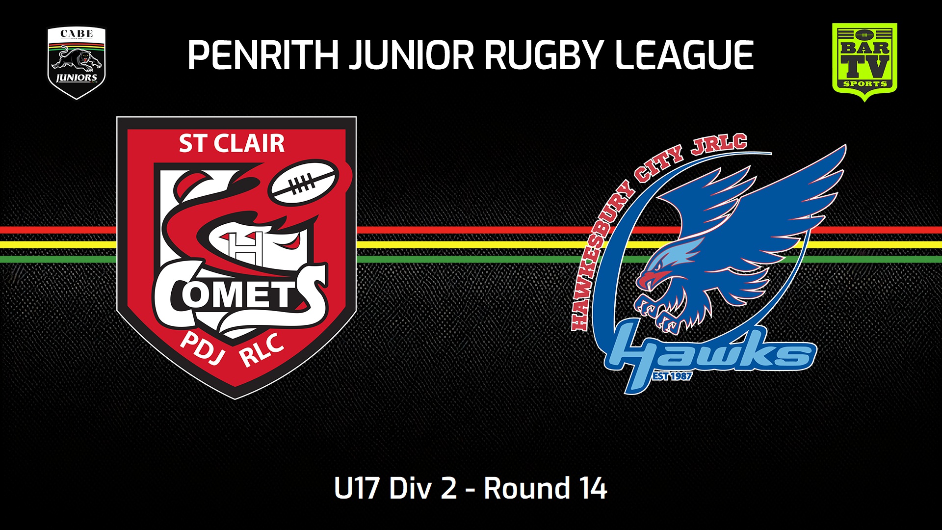 230730-Penrith & District Junior Rugby League Round 14 - U17 Div 2 - St Clair v Hawkesbury City Slate Image