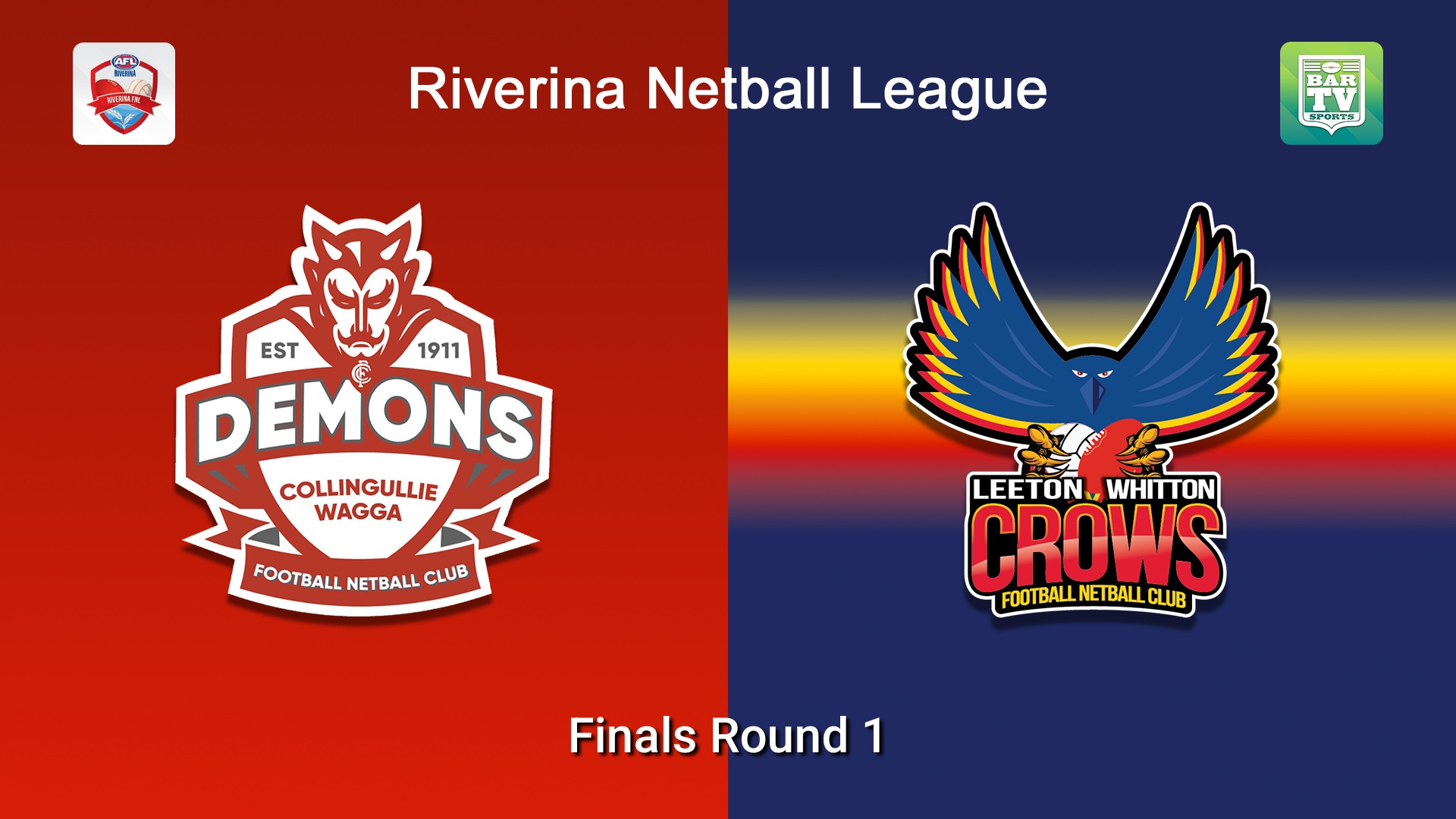 260822-video-Riverina Netball League Finals Round 1 - Under 17’s - Collingullie Wagga Demons v Leeton Whitton Crows Slate Image