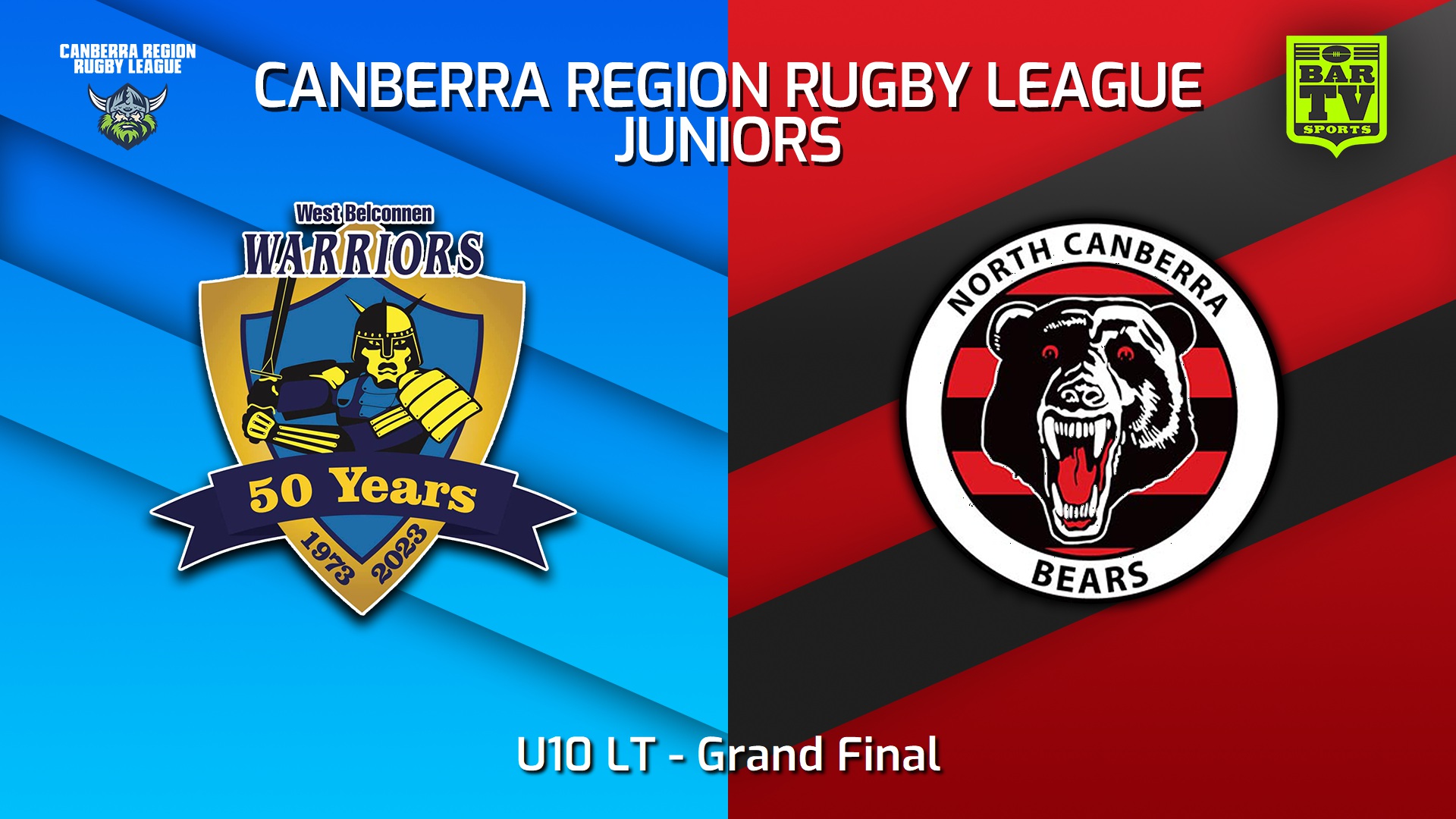 230909-2023 Canberra Region Rugby League Juniors Grand Final - U10 LT - West Belconnen Warriors Juniors v North Canberra Bears Slate Image