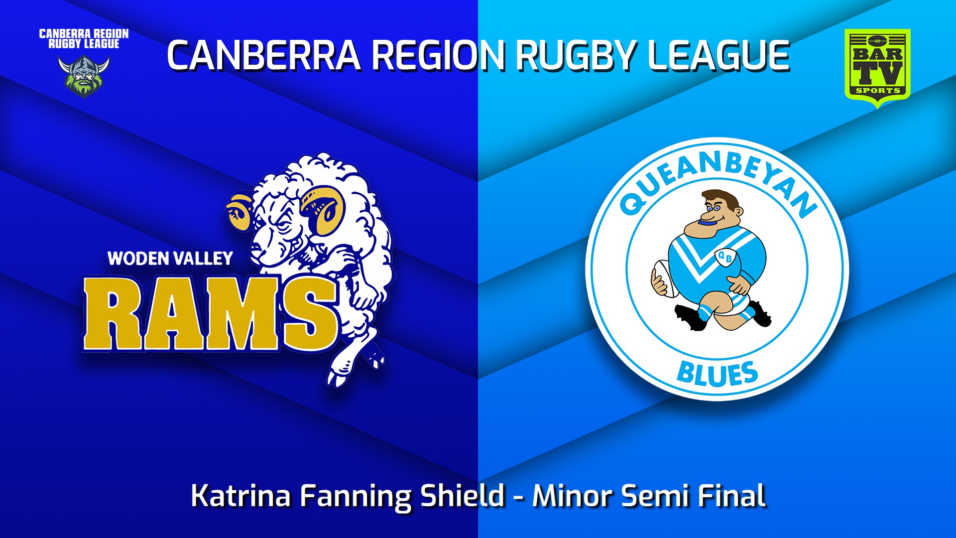 220903-Canberra Minor Semi Final - Katrina Fanning Shield - Woden Valley Rams v Queanbeyan Blues Slate Image