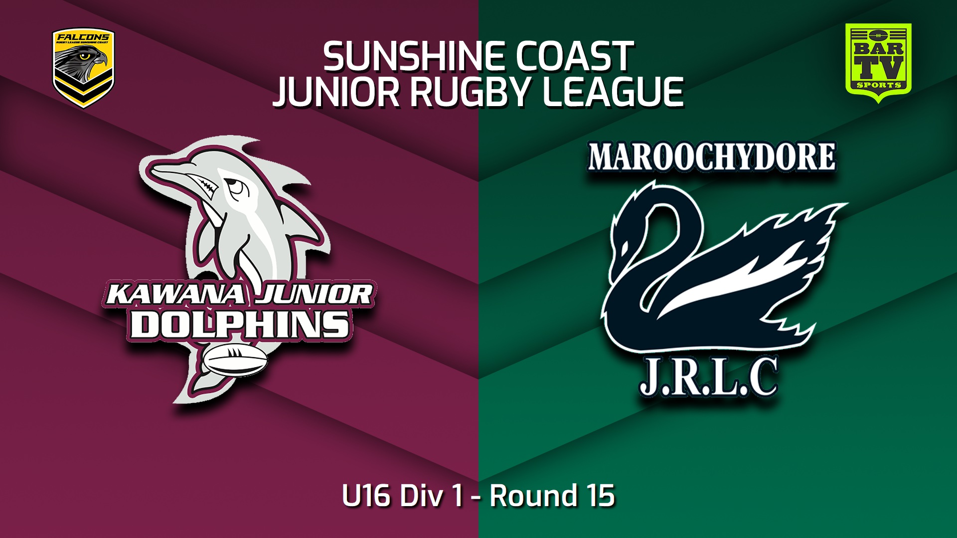 230804-Sunshine Coast Junior Rugby League Round 15 - U16 Div 1 - Kawana Dolphins JRL v Maroochydore Swans JRL Slate Image