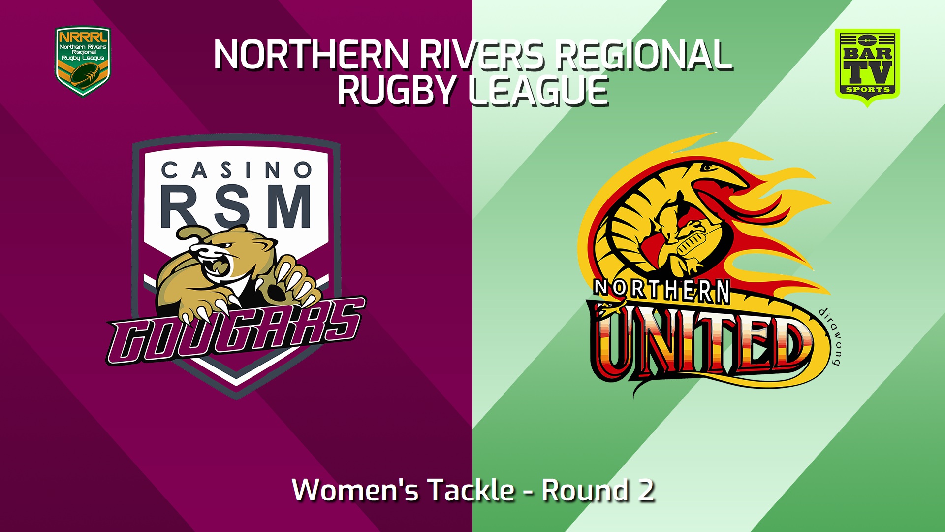 240414-Northern Rivers Round 2 - Women's Tackle - Casino RSM Cougars v Northern United Slate Image