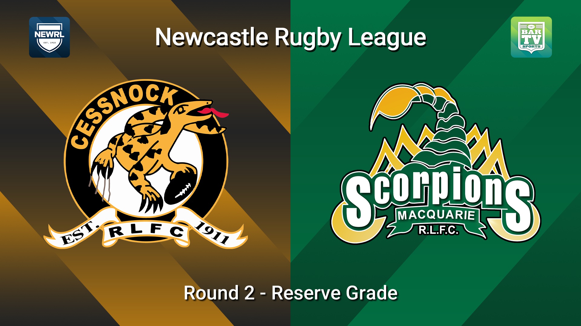 260418-video-Newcastle RL Round 2 - Reserve Grade - Cessnock Goannas v Macquarie Scorpions Slate Image