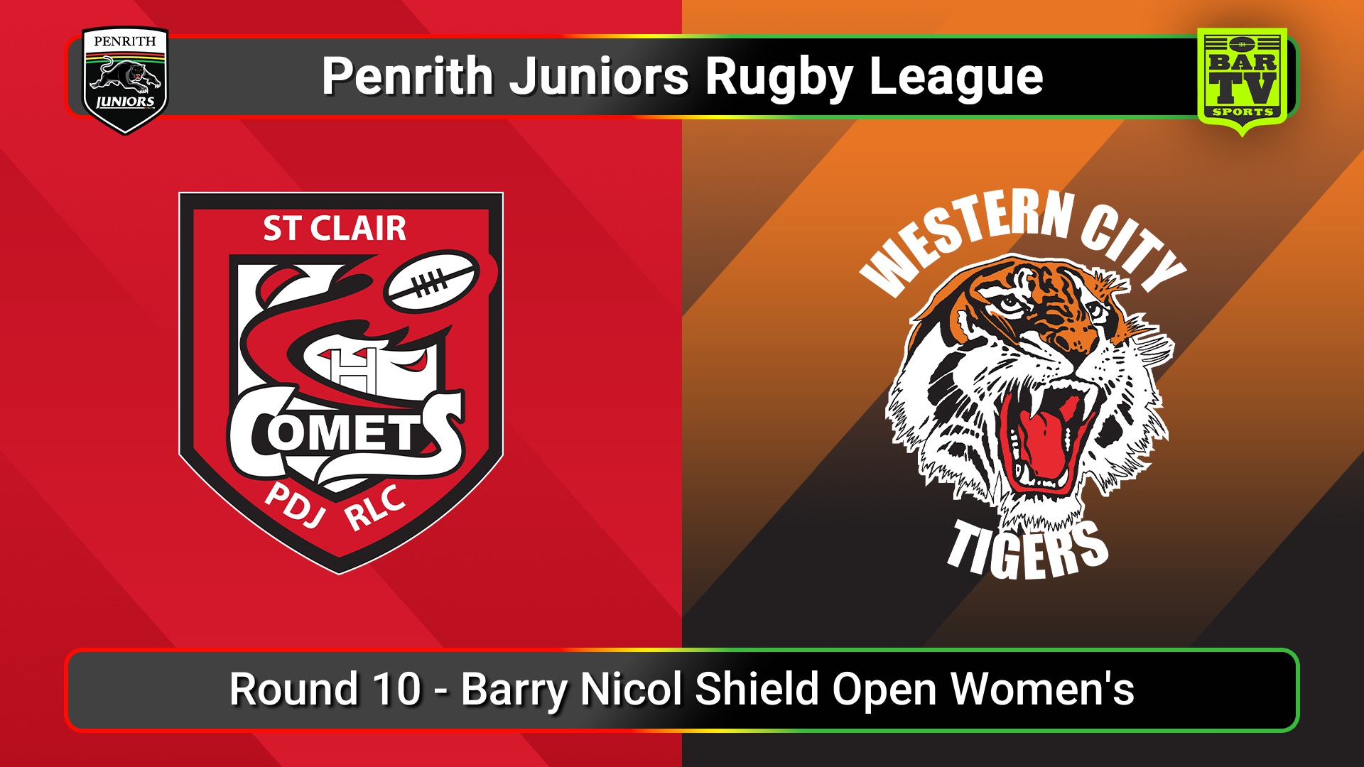 250622-video-Penrith & District Junior Rugby League Round 10 - Barry Nicol Shield Open Women's - St Clair v Western City Tigers Slate Image