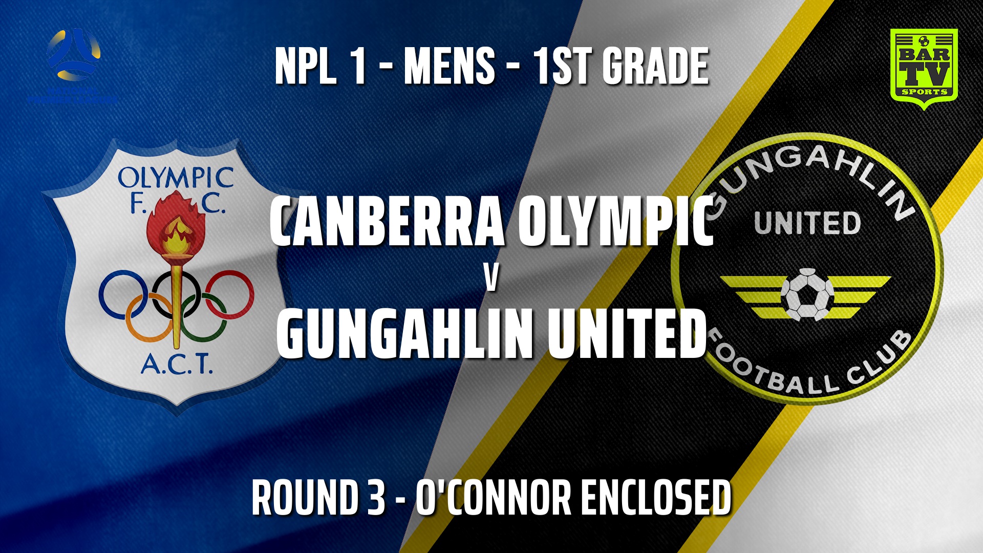 210421-NPL - CAPITAL Round 3 - Canberra Olympic FC v Gungahlin United FC Slate Image