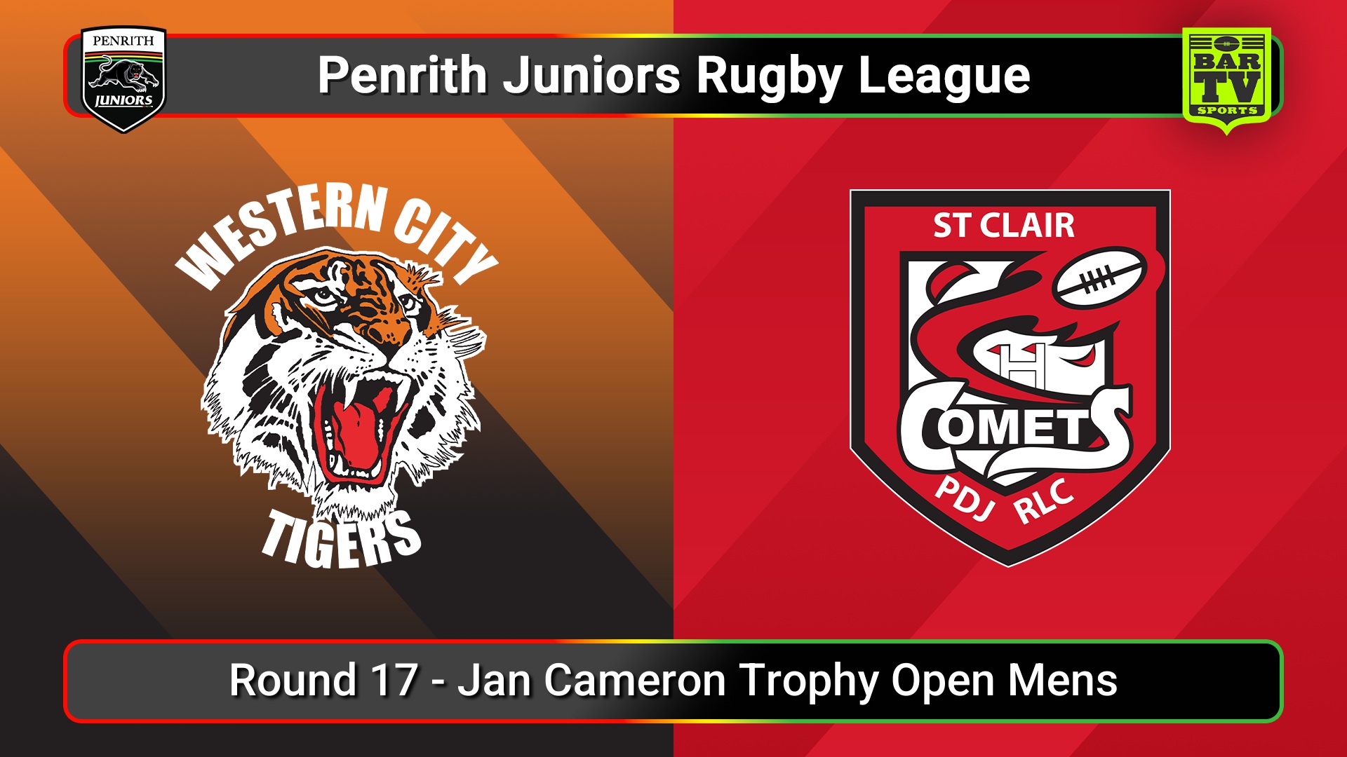 250810-video-Penrith & District Junior Rugby League Round 17 - Jan Cameron Trophy Open Mens - Western City Tigers v St Clair Slate Image