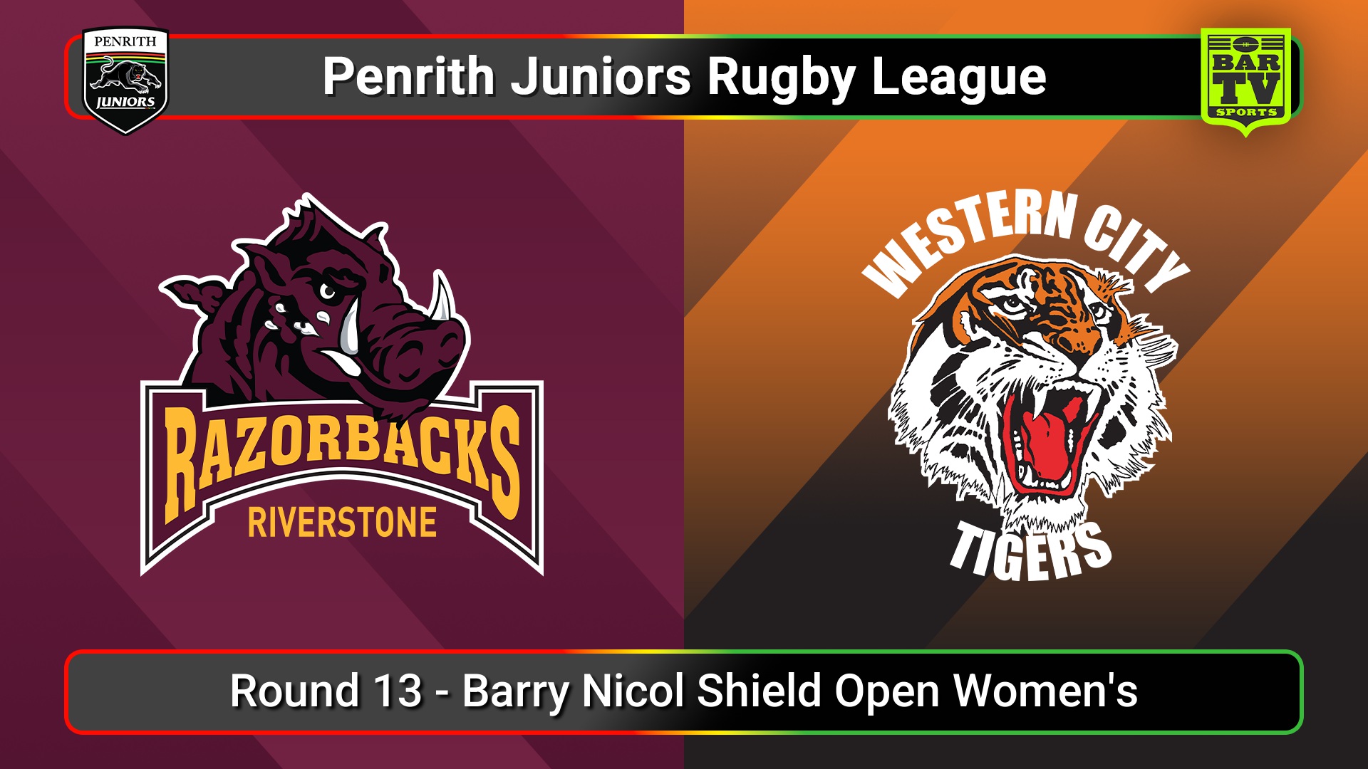 250711-video-Penrith & District Junior Rugby League Round 13 - Barry Nicol Shield Open Women's - Riverstone v Western City Tigers Slate Image