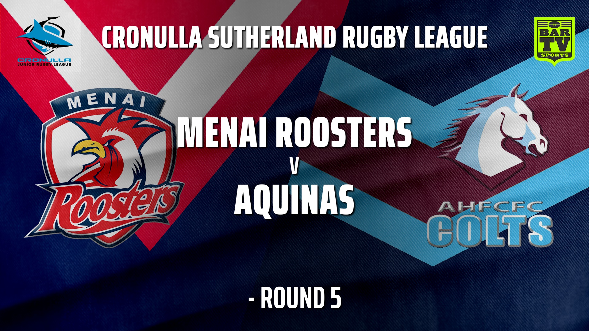 210529-Cronulla JRL - Under 7 Blue - Round 5 - Menai Roosters v Aquinas Colts Slate Image