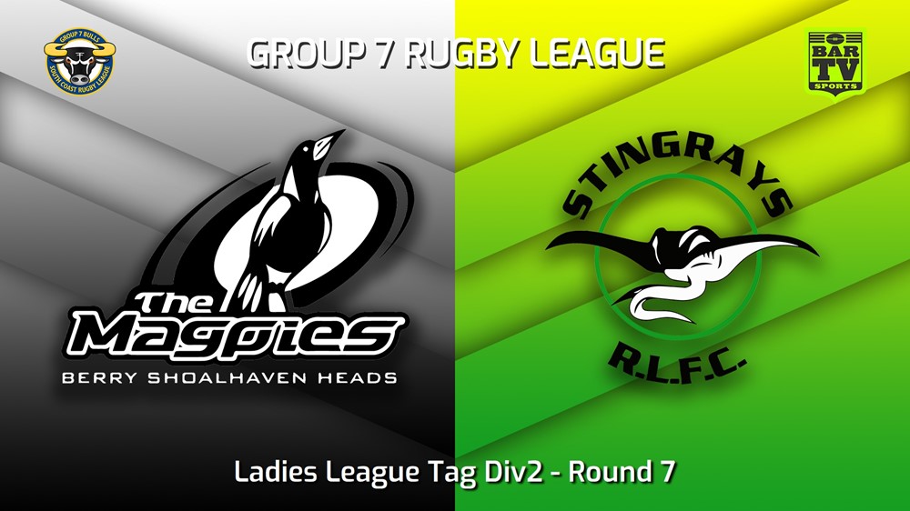 230514-South Coast Round 7 - Ladies League Tag Div2 - Berry-Shoalhaven Heads Magpies v Stingrays of Shellharbour Slate Image