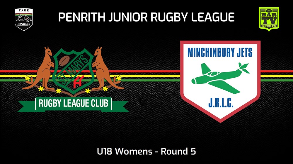 240511-video-Penrith & District Junior Rugby League Round 5 - U18 Womens - St Marys v Minchinbury Slate Image