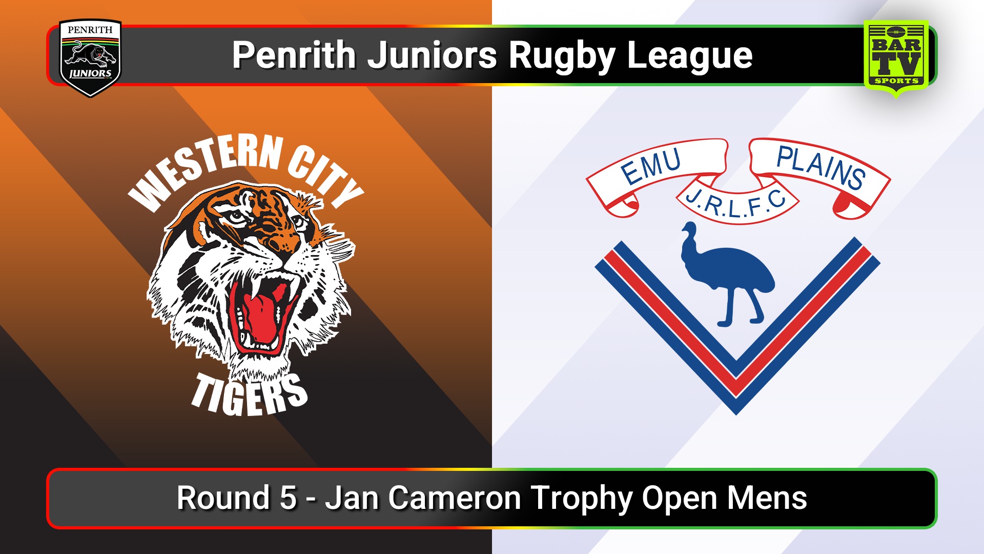 250517-video-Penrith & District Junior Rugby League Round 5 - Jan Cameron Trophy Open Mens - Western City Tigers v Emu Plains Slate Image