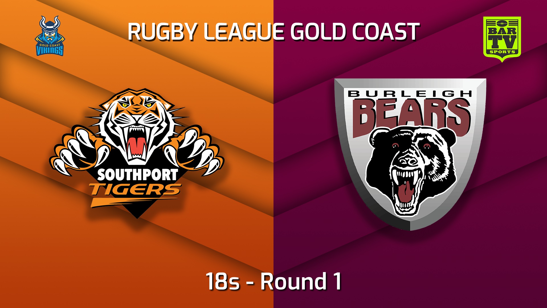 220326-Gold Coast Round 1 - 18s - Southport Tigers v Burleigh Bears Slate Image