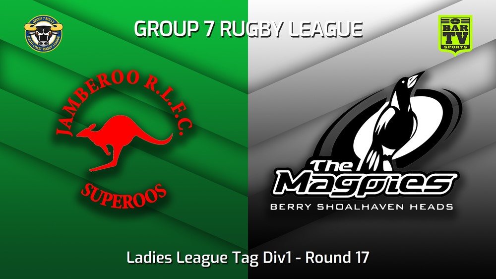 220820-South Coast Round 17 - Ladies League Tag Div1 - Jamberoo v Berry-Shoalhaven Heads Magpies Slate Image
