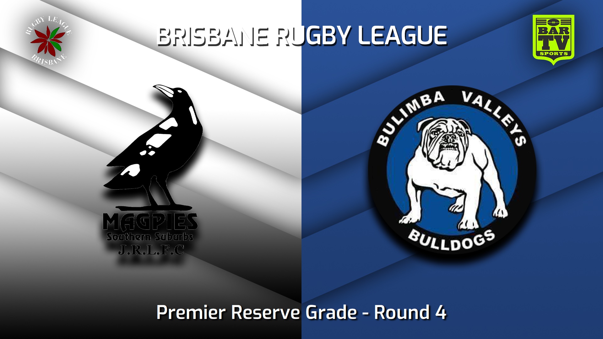 230415-BRL Round 4 - Premier Reserve Grade - Southern Suburbs Magpies v Bulimba Valleys Bulldogs Slate Image
