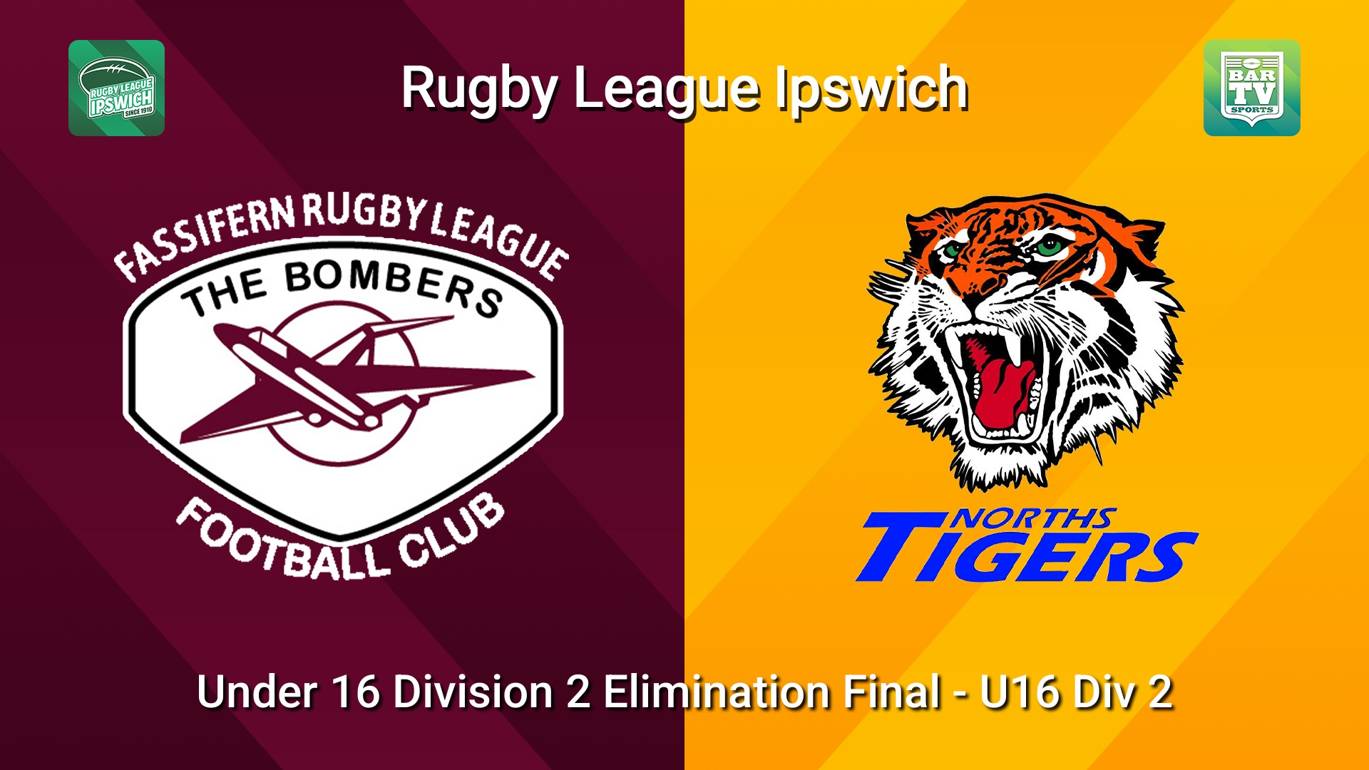 260823-video-Rugby League Ipswich Under 16 Division 2 Elimination Final - U16 Div 2 - Fassifern Bombers v Norths Tigers Slate Image