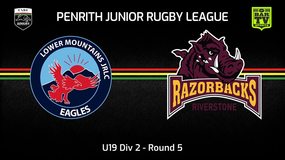 240511-video-Penrith & District Junior Rugby League Round 5 - U19 Div 2 - Lower Mountains v Riverstone Razorbacks Slate Image