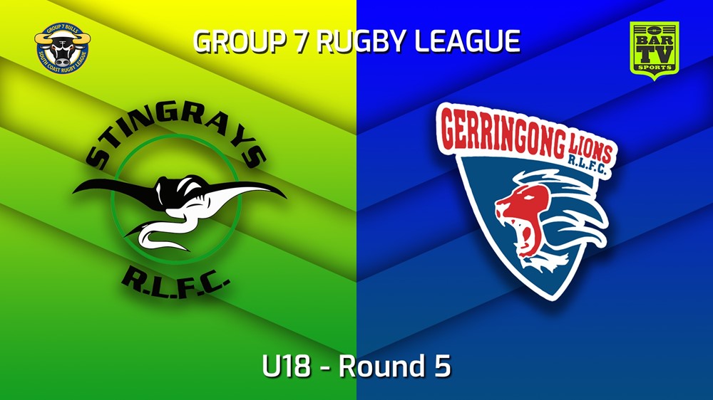 220611-South Coast Round 5 - U18 - Stingrays of Shellharbour v Gerringong Lions Red Slate Image