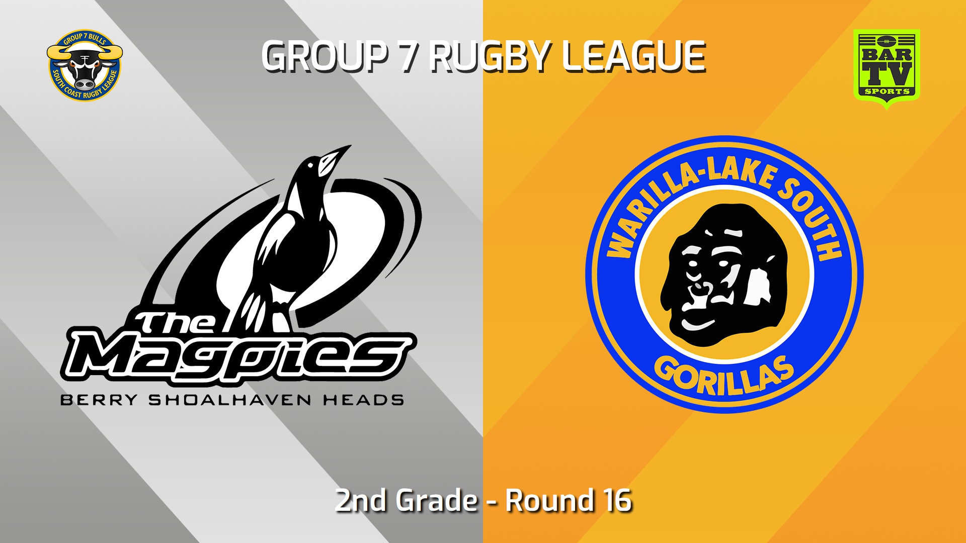 240803-video-South Coast Round 16 - 2nd Grade - Berry-Shoalhaven Heads Magpies v Warilla-Lake South Gorillas Slate Image