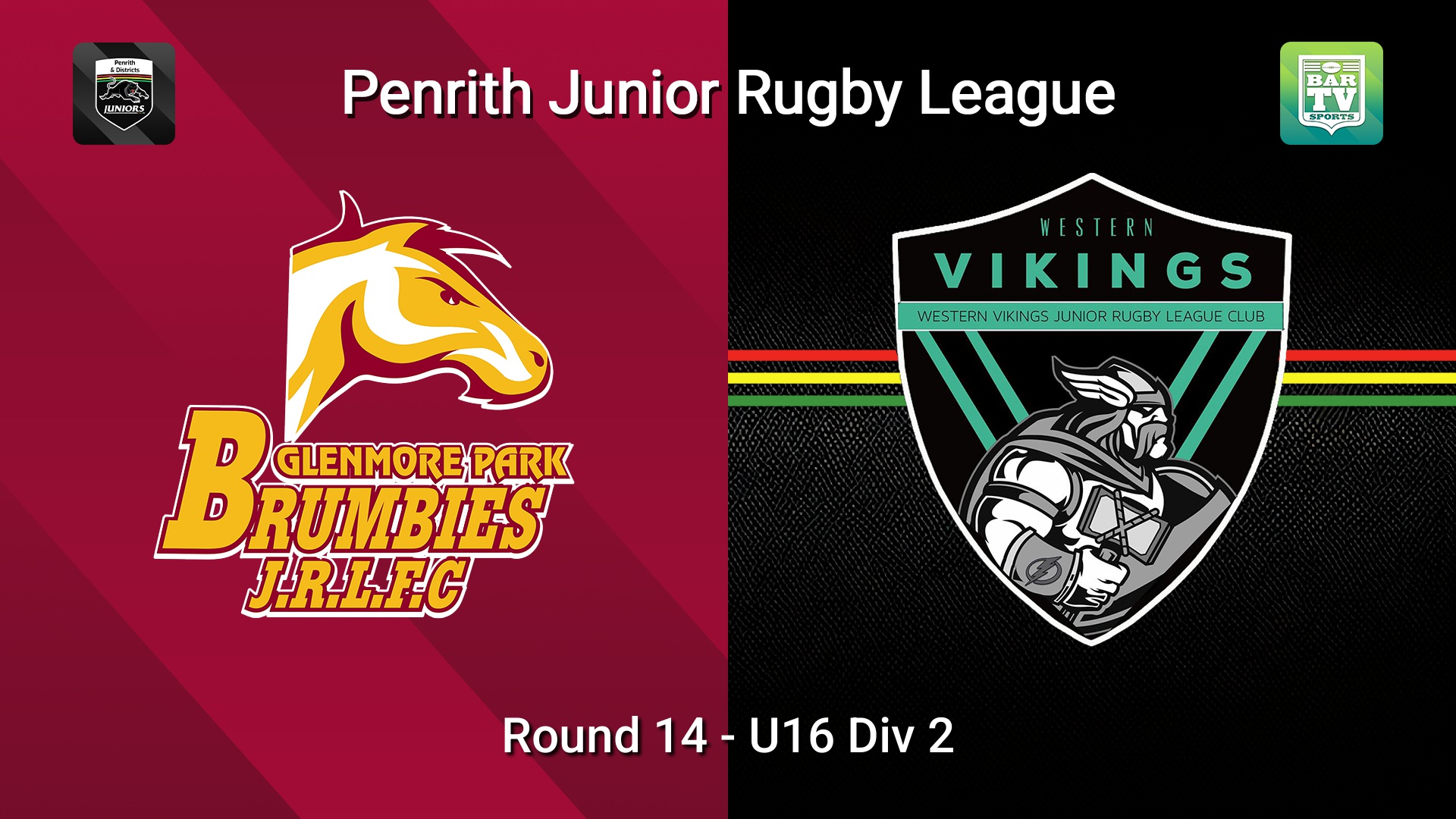 260801-video-Penrith & District Junior Rugby League Round 14 - U16 Div 2 - Glenmore Park v Western Vikings Slate Image