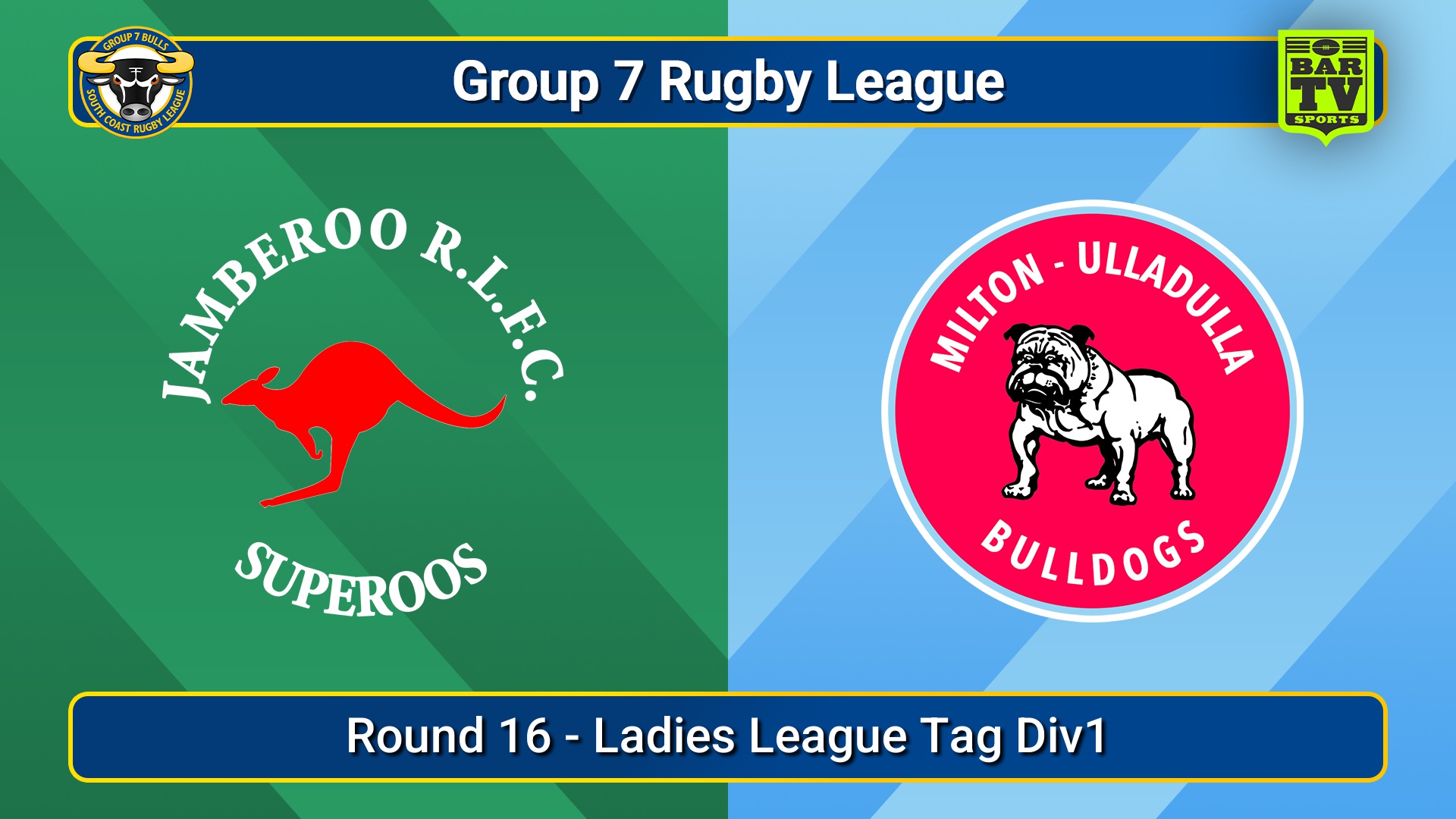 250816-video-South Coast Round 16 - Ladies League Tag Div1 - Jamberoo Superoos v Milton-Ulladulla Bulldogs Slate Image