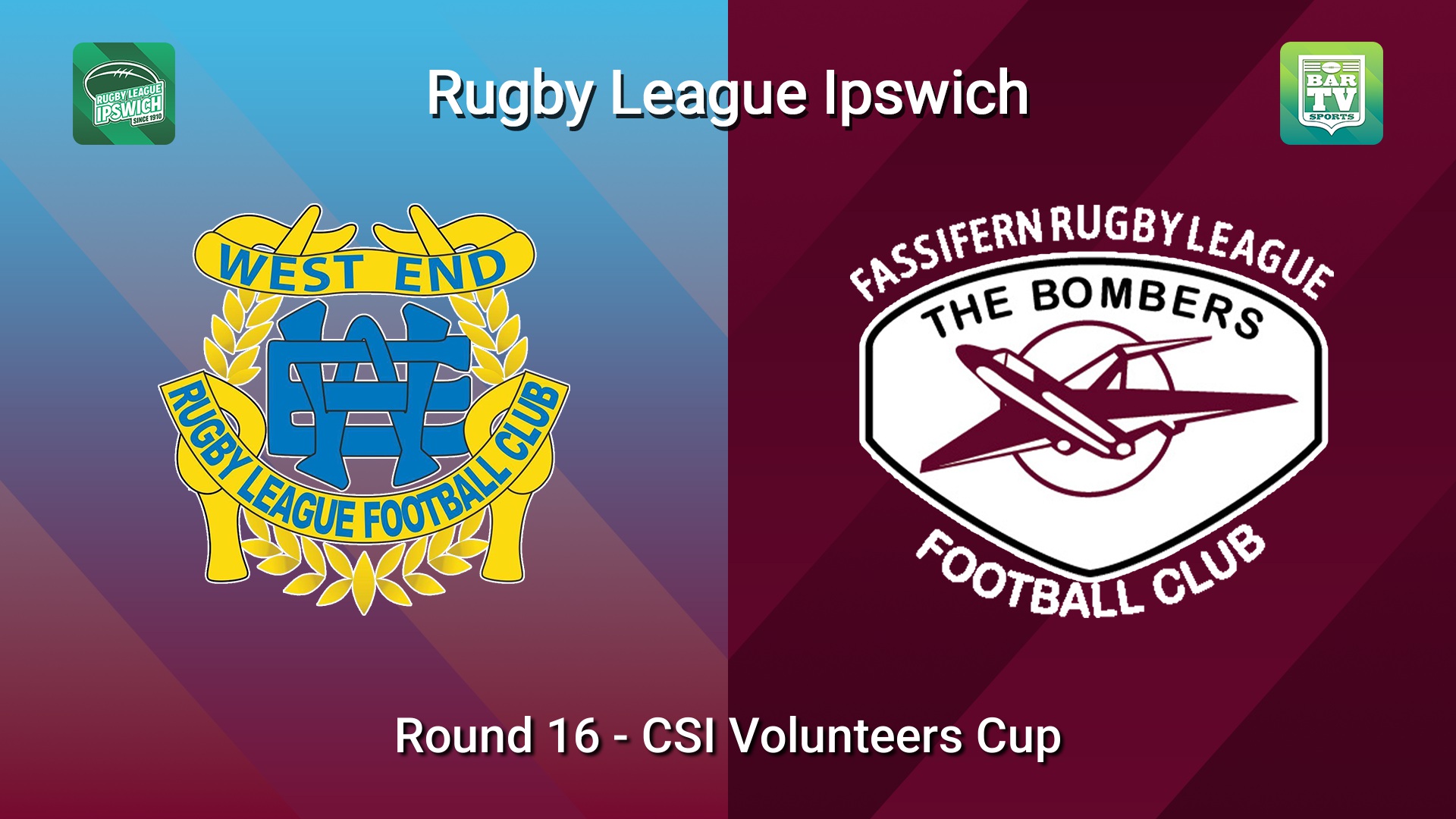 260802-video-Rugby League Ipswich Round 16 - CSI Volunteers Cup - West End v Fassifern Bombers Slate Image