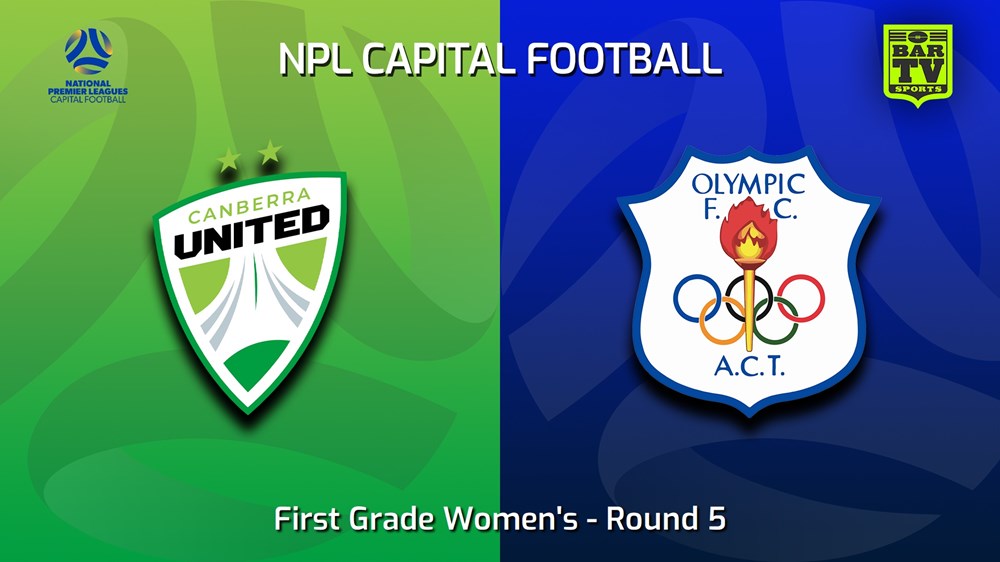 230507-Capital Womens Round 5 - Canberra United Academy v Canberra Olympic FC (women) Slate Image