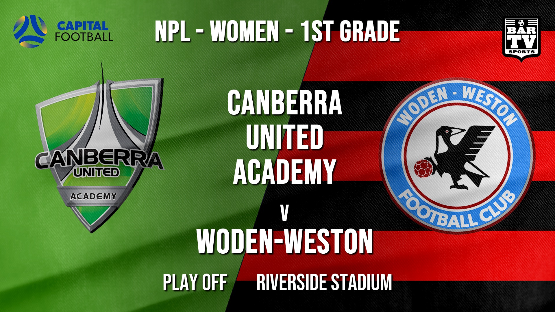 NPLW - Capital Play Off - Canberra United Academy v Woden-Weston FC (women) Slate Image