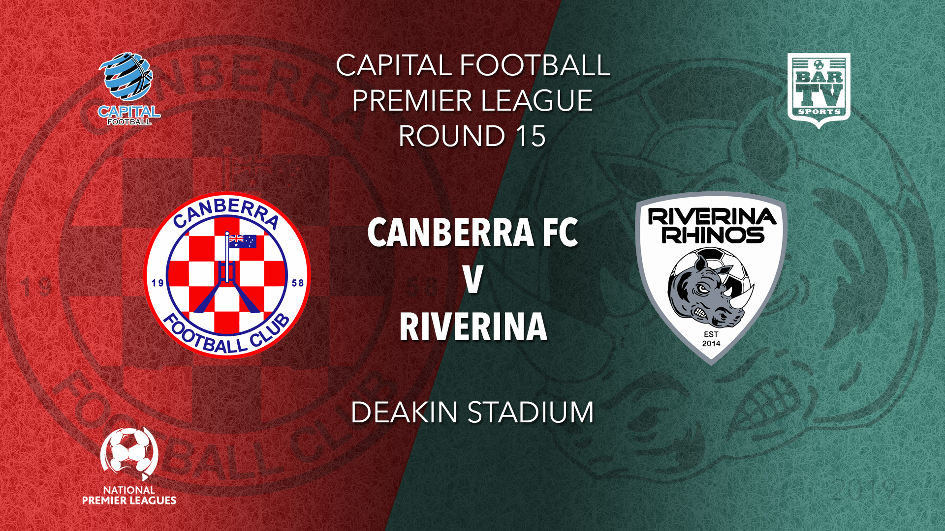 NPL - Capital Round 15 - Canberra FC v Riverina Rhinos Slate Image