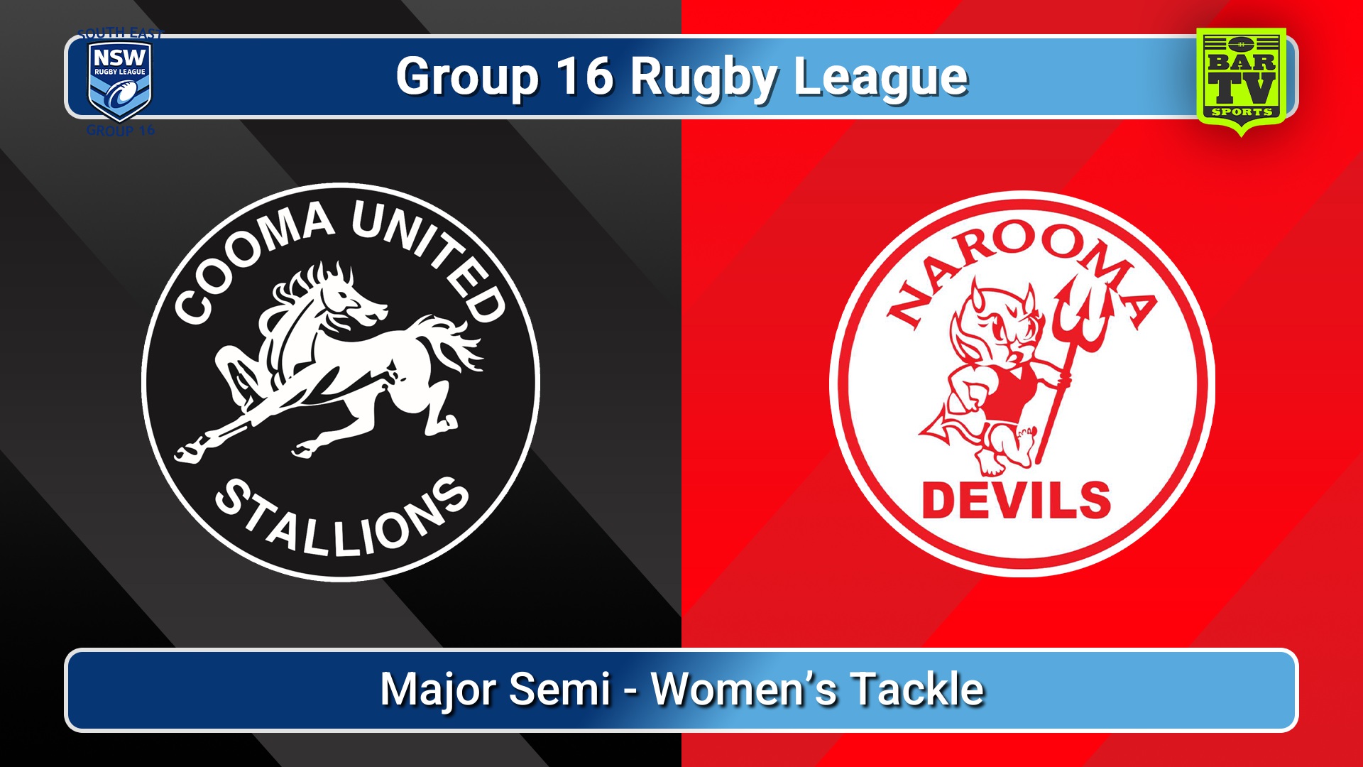 260816-video-Group 16 Rugby League  Major Semi - Women’s Tackle - Cooma Stallions v Narooma Devils Slate Image