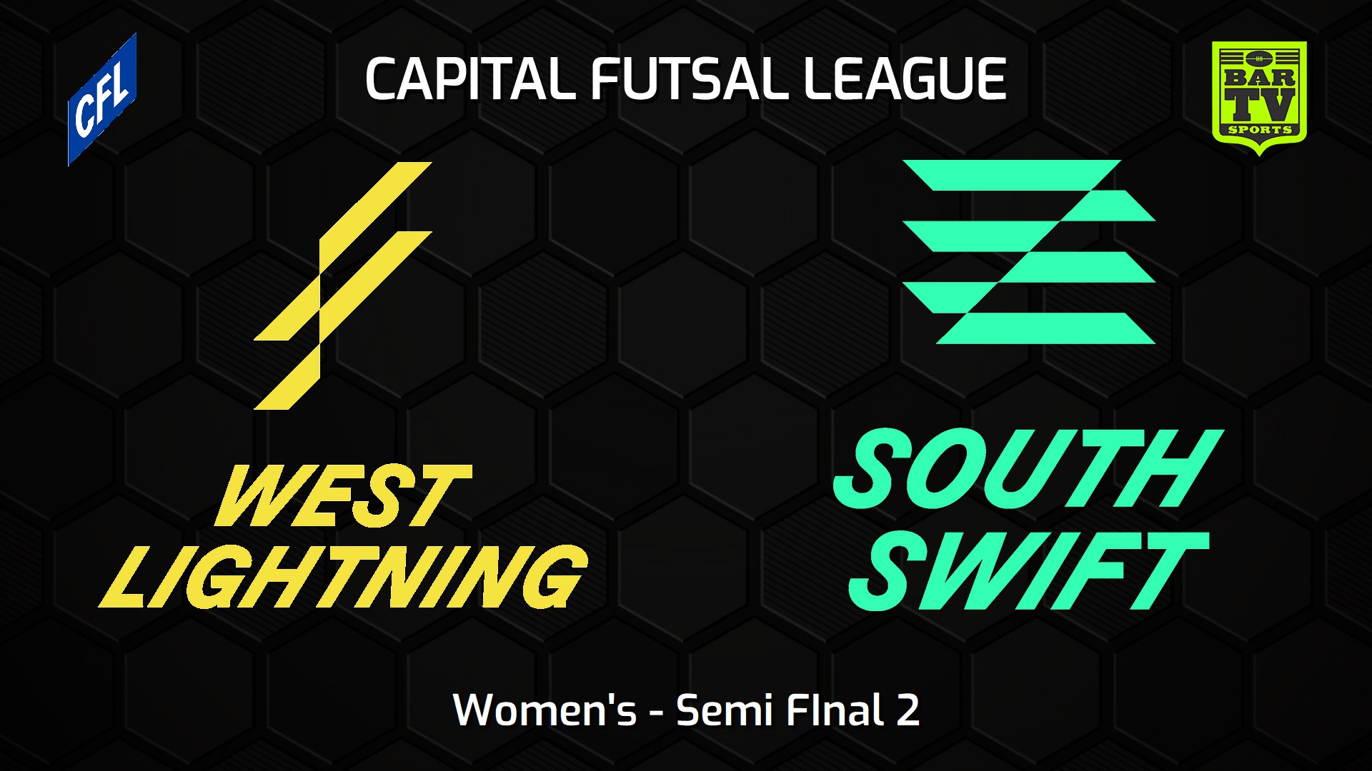 230210-Capital Football Futsal Semi FInal 2 - Women&#39;s - West Canberra Lightning v South Canberra Swift Slate Image
