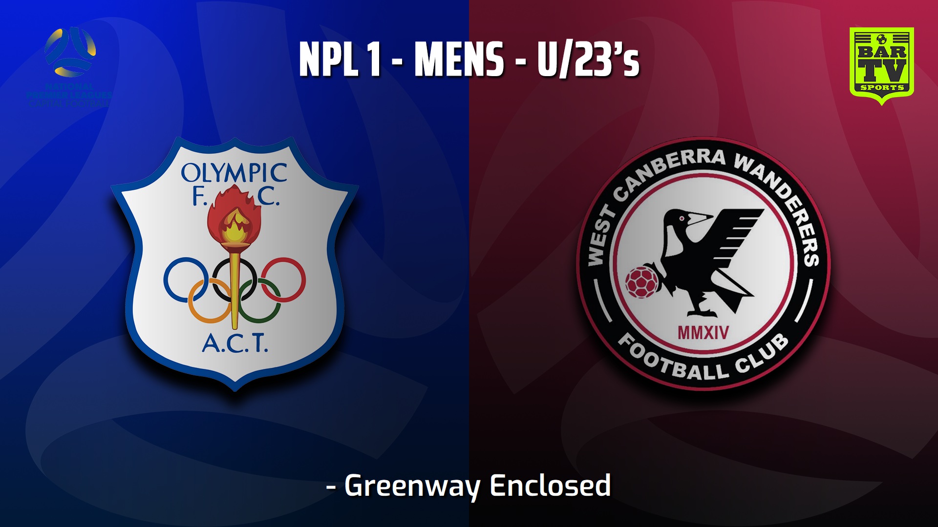 230401-Capital NPL U23 Canberra Olympic U23 v West Canberra Wanderers U23s Slate Image