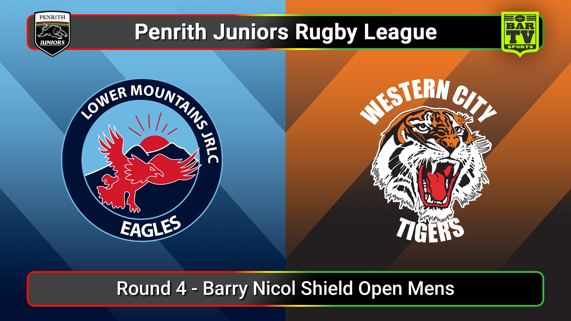 250510-video-Penrith & District Junior Rugby League Round 4 - Barry Nicol Shield Open Mens - Lower Mountains v Western City Tigers Slate Image