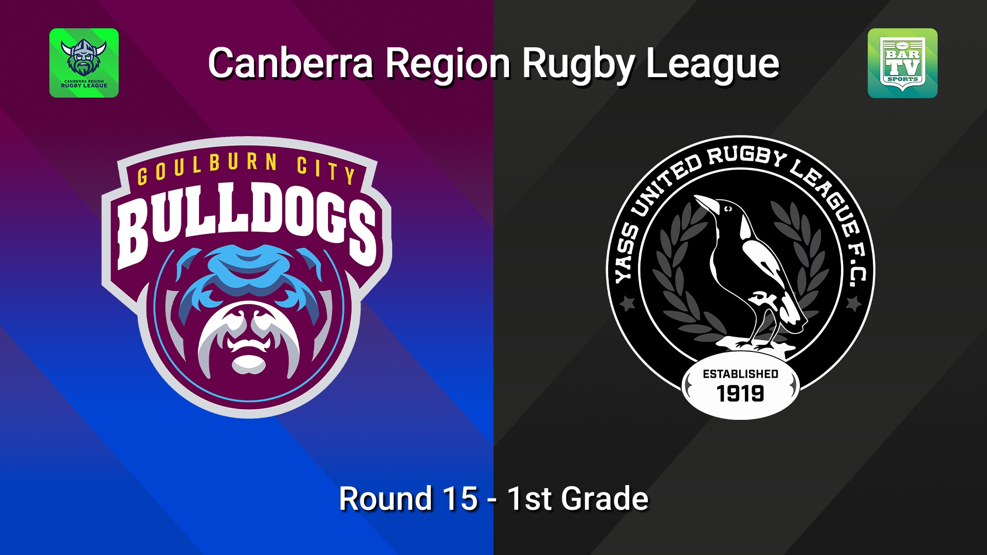 260801-video-Canberra Round 15 - 1st Grade - Goulburn City Bulldogs v Yass Magpies Slate Image