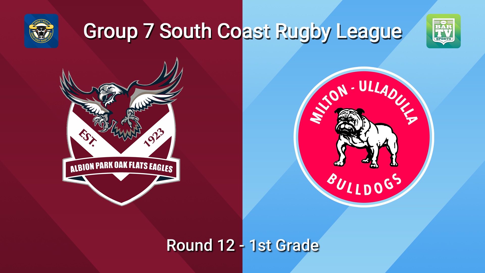 260704-video-South Coast Round 12 - 1st Grade - Albion Park Oak Flats v Milton-Ulladulla Bulldogs Slate Image