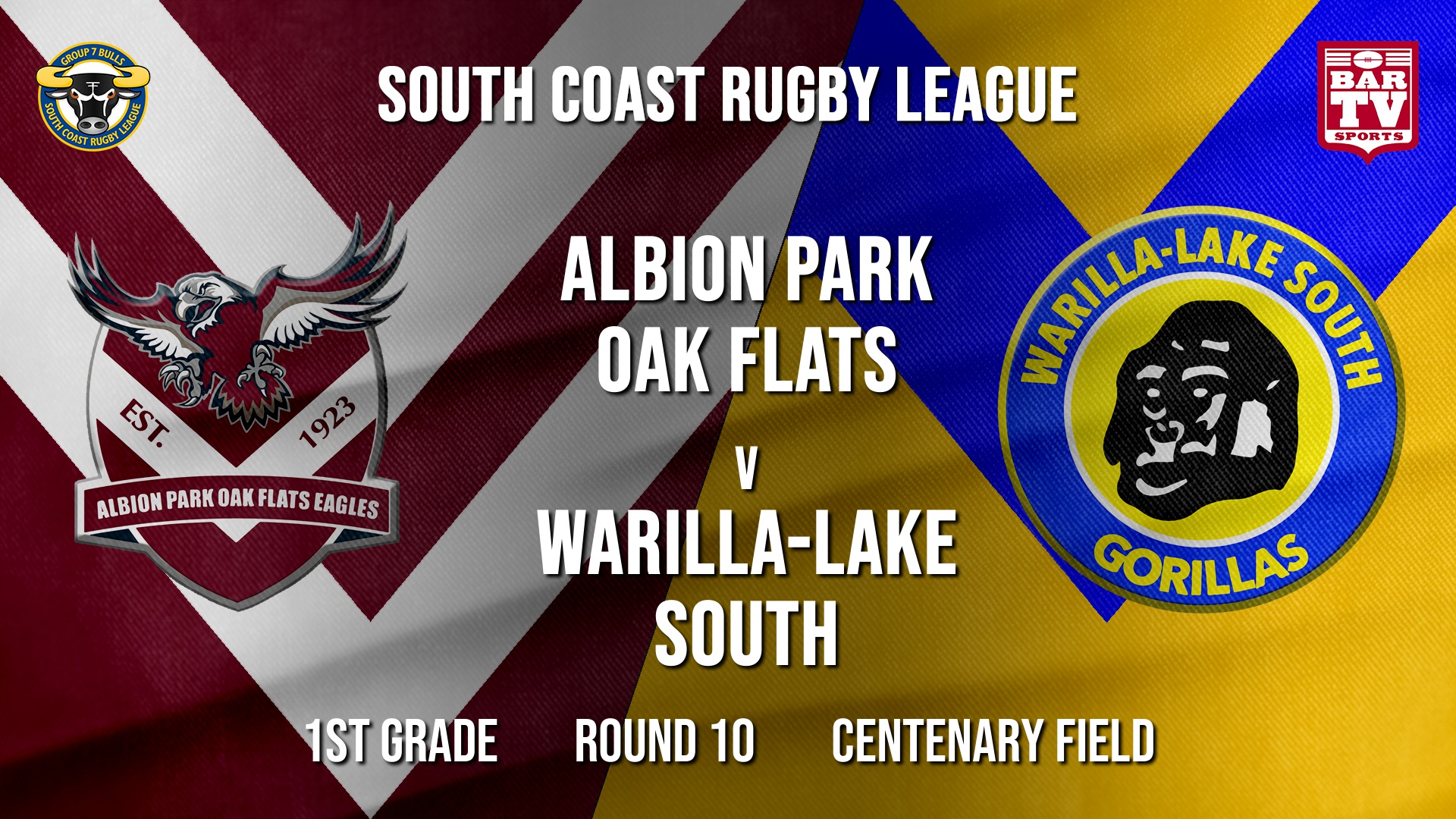Group 7 RL Round 10 - 1st Grade - Albion Park Oak Flats v Warilla-Lake South Slate Image