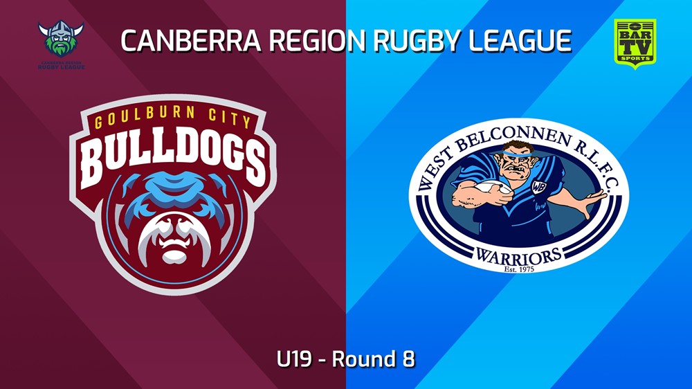 240525-video-Canberra Round 8 - U19 - Goulburn City Bulldogs v West Belconnen Warriors Slate Image