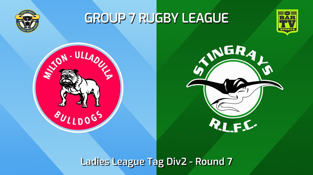240519-video-South Coast Round 7 - Ladies League Tag Div2 - Milton-Ulladulla Bulldogs v Stingrays of Shellharbour Slate Image