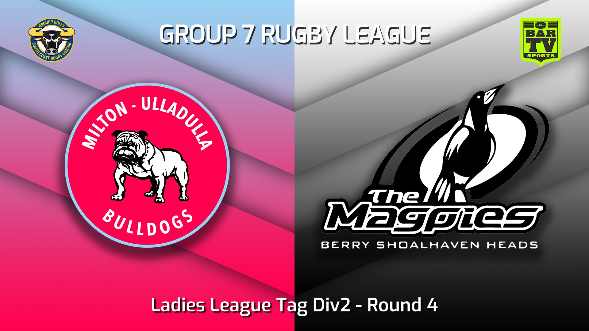 230423-South Coast Round 4 - Ladies League Tag Div2 - Milton-Ulladulla Bulldogs v Berry-Shoalhaven Heads Magpies Slate Image